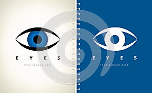 Eyes logo vector. Ophthalmologic clinic design.